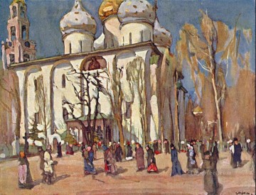 Other Urban Cityscapes Painting - The Celebration Day Konstantin Yuon cityscape city scenes